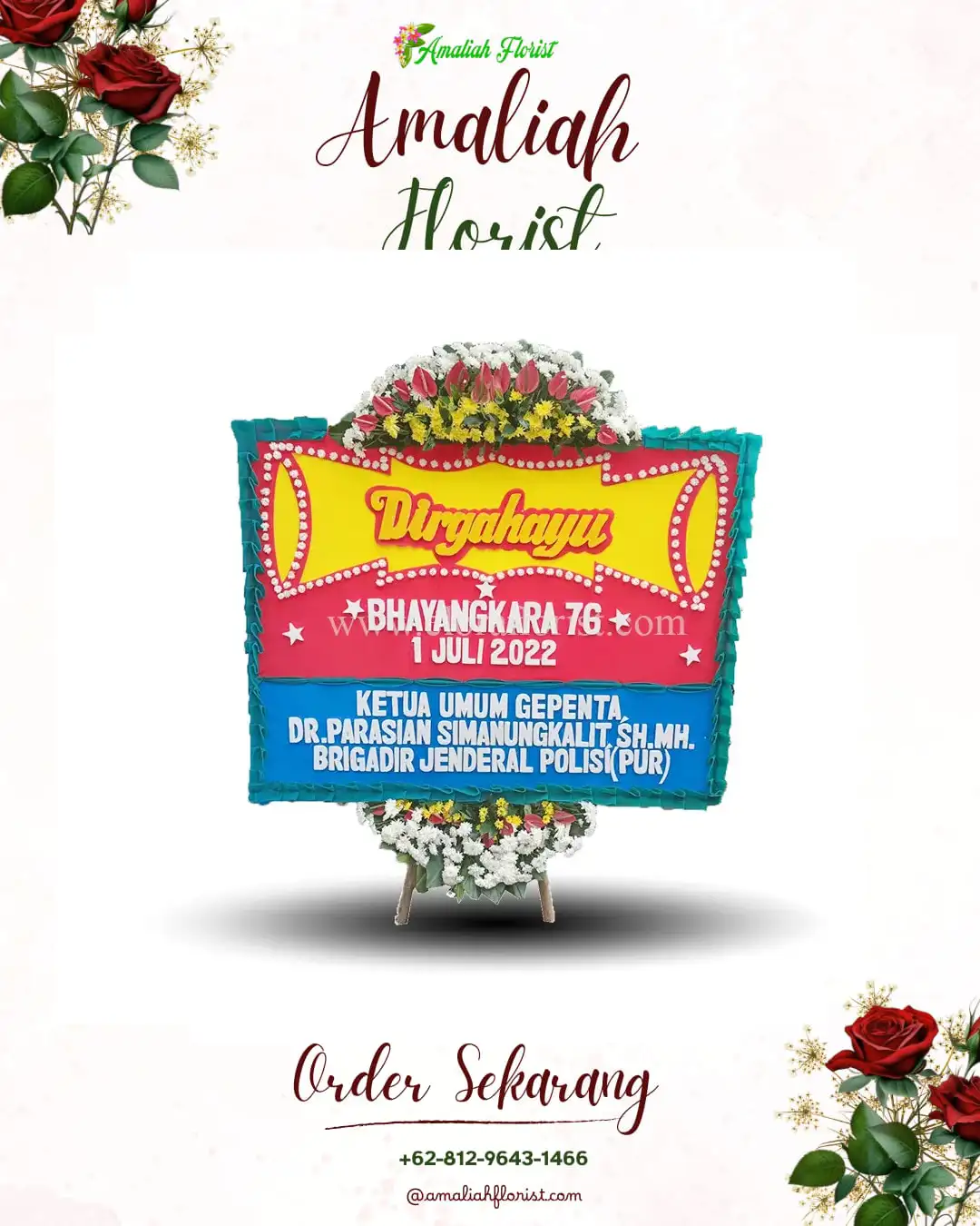 Papan Bunga HUT Ulang Tahun Kutoanyar